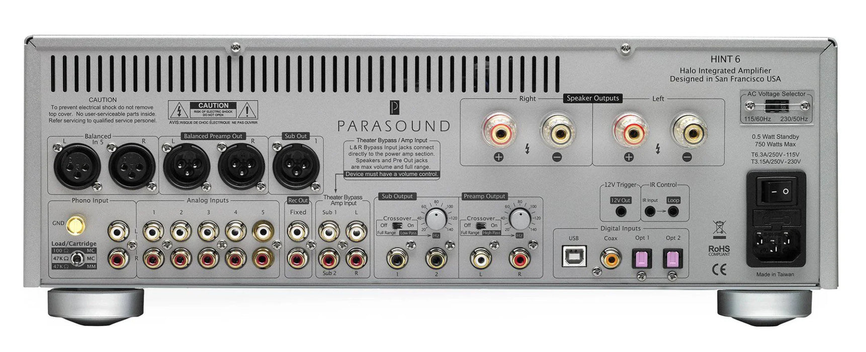 Parasound HINT 6 Halo - Audiophile Integrated Amplifier - The Audio Co.