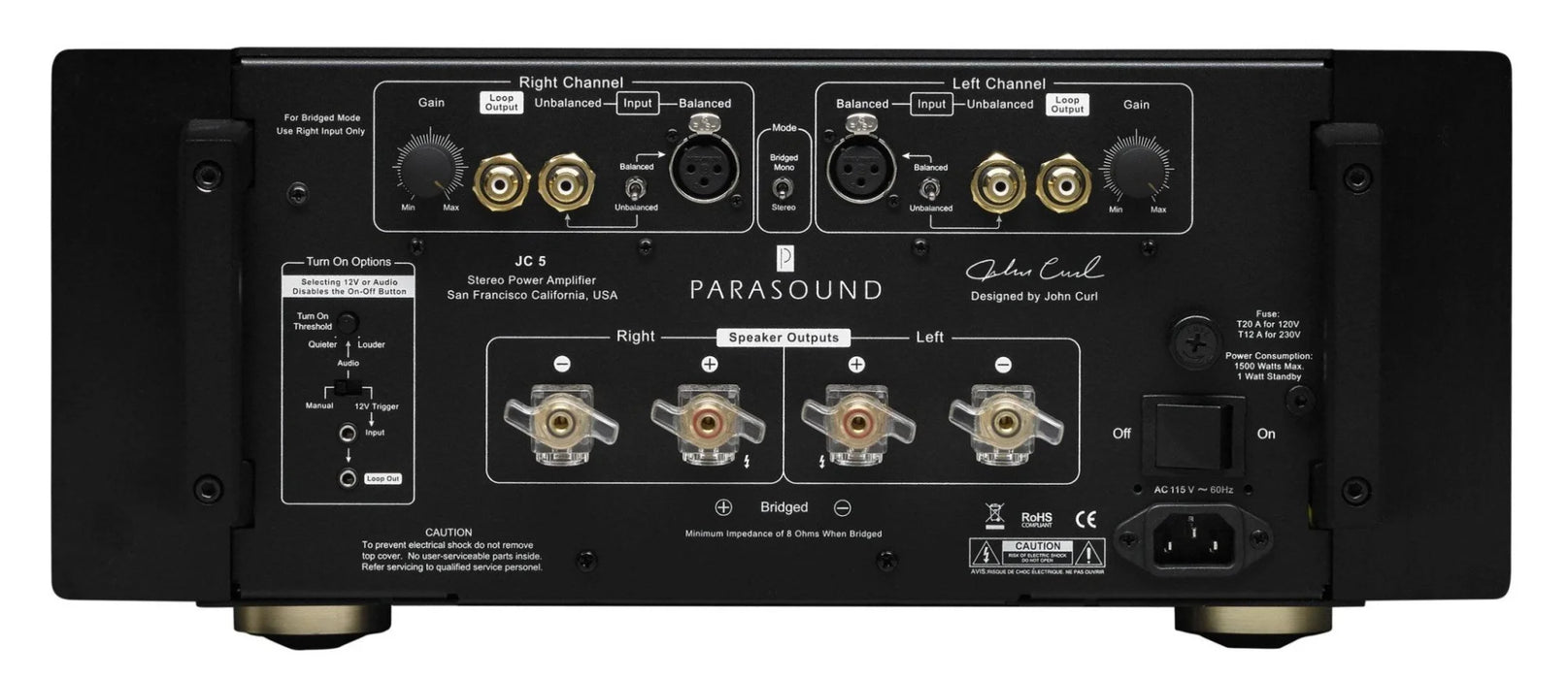 Parasound JC5 Halo - Audiophile Stereo Power Amplifier - The Audio Co.