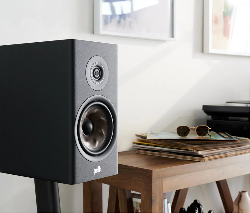 Polk Reserve R100 Bookshelf Speaker (Pair) - Black - Home Speaker