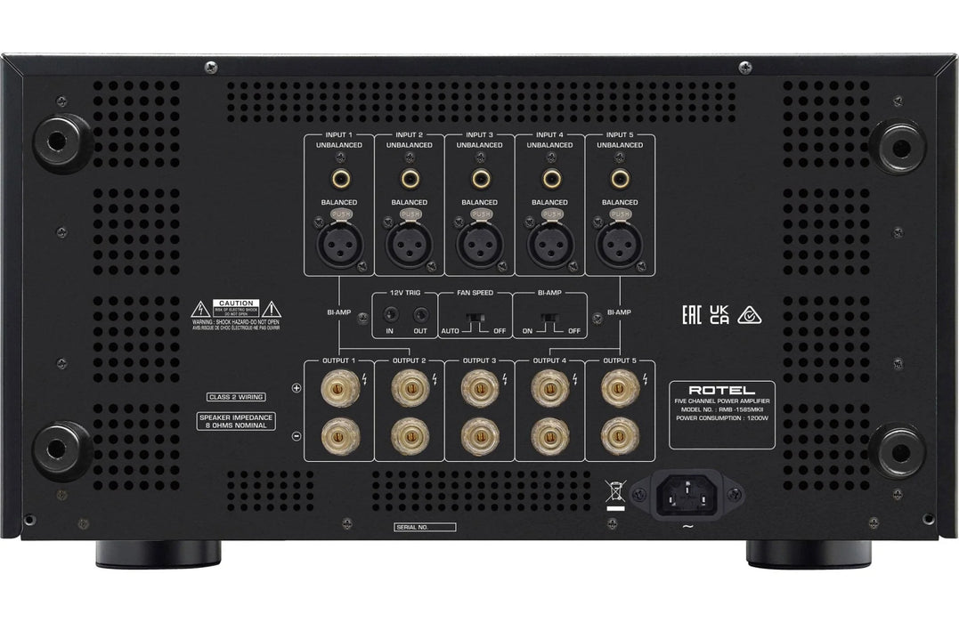 Rotel RMB 1585 MKII - Home Theatre Five Channel Power Amplifier - The Audio Co.