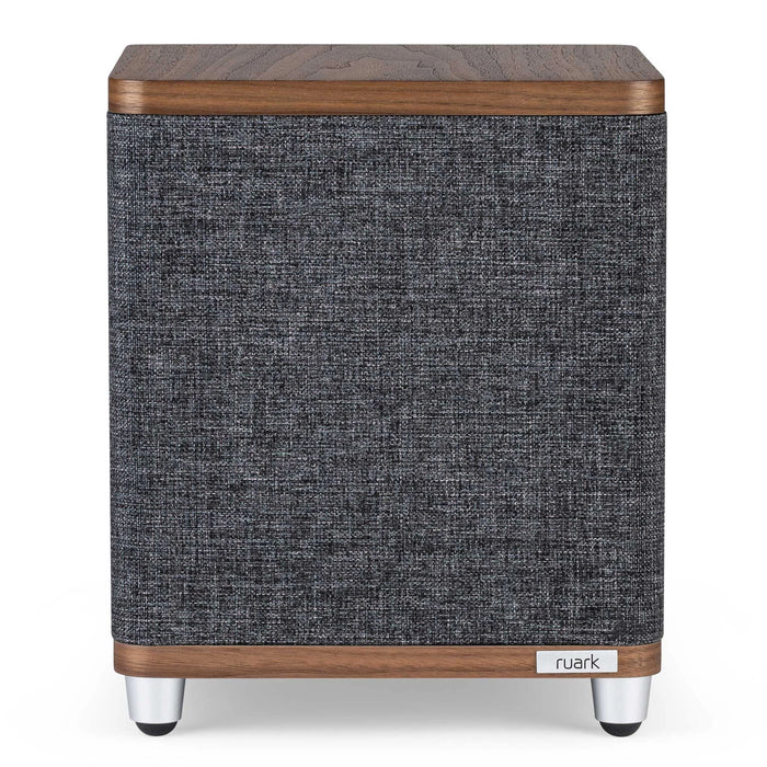 Ruark RS1 7inch Powered Subwoofer Rich Walnut veneer with slate grey fabric grille Home Subwoofer