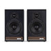 Ruark Sabre-R Bookshelf Speakers (Pair) - Satin Charcoal lacquer cabinet with Walnut slat trim - Home Speaker