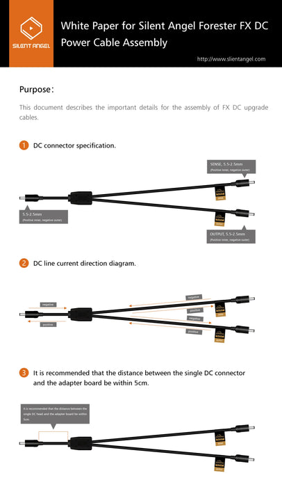 Silent Angel Bastei DC Cable F12V Series For Forester FX - Cable
