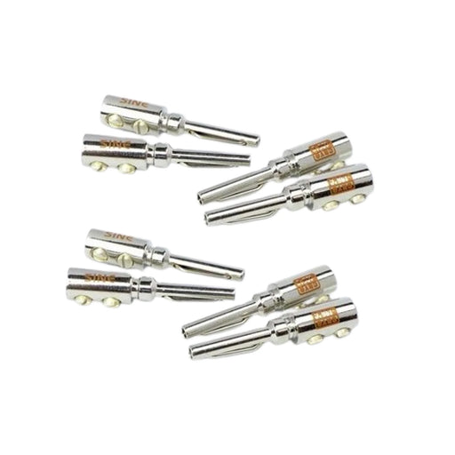 SINE Cryo Banana Connector [Set] - 4 Pairs / 8 pcs / Platinum - Home Audio Accessories
