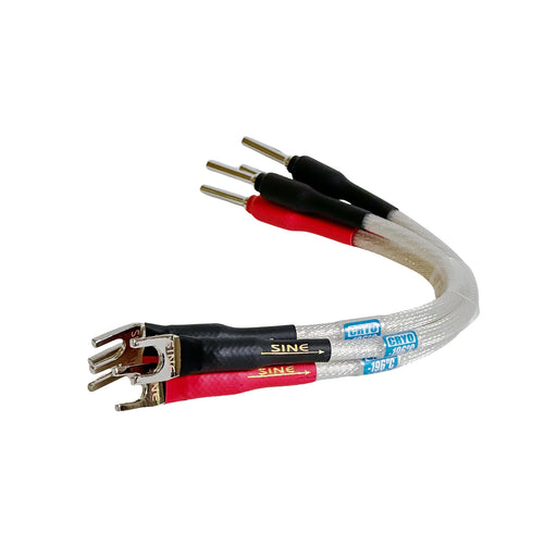 SINE Cryo Jumper Cable - Silver / Spade > Banana - Cable