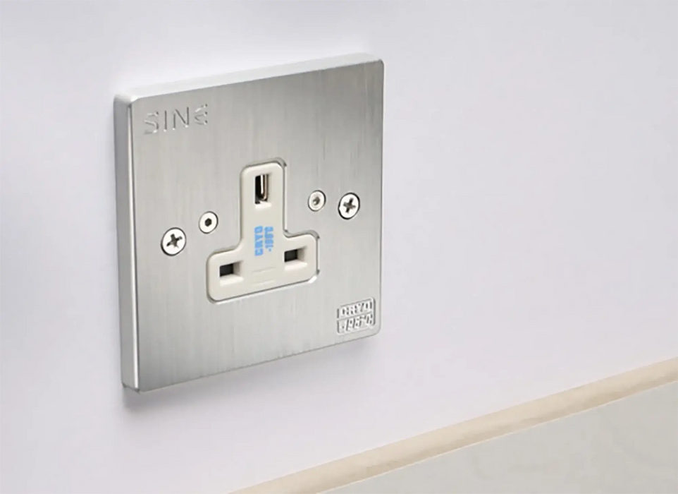 SINE SW-1P UK Mains Power Wall Socket — The Audio Co.