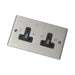 SINE SW-2XLT UK Mains Power Wall Socket - Silver - Power Distribution
