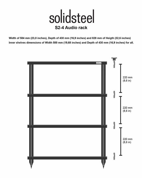 SolidSteel S2-4 - Hi-Fi Stereo Rack - The Audio Co.