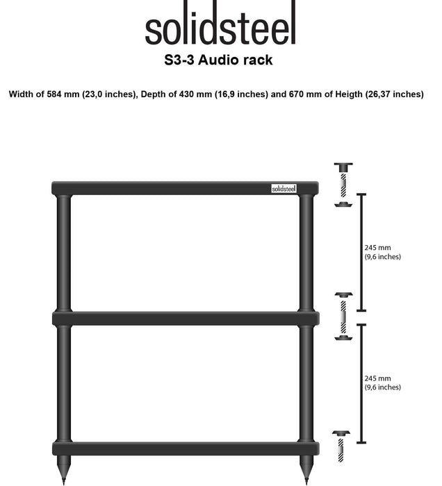 SolidSteel S3-3 - Hi-Fi Stereo Rack - The Audio Co.