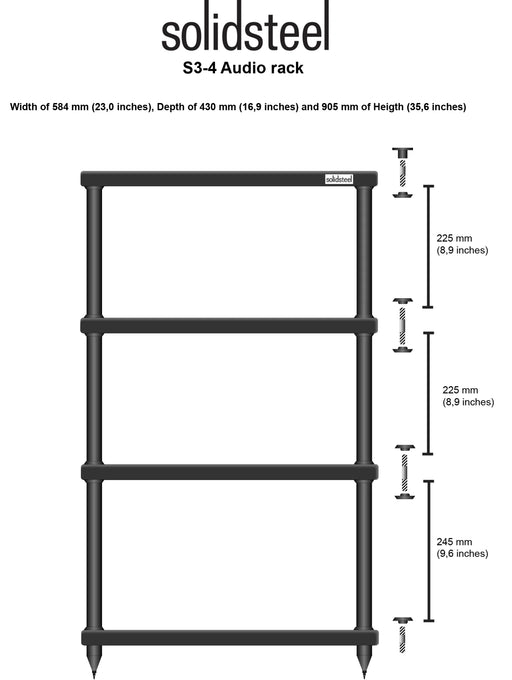 SolidSteel S3-4 - Hi-Fi Stereo Rack - The Audio Co.