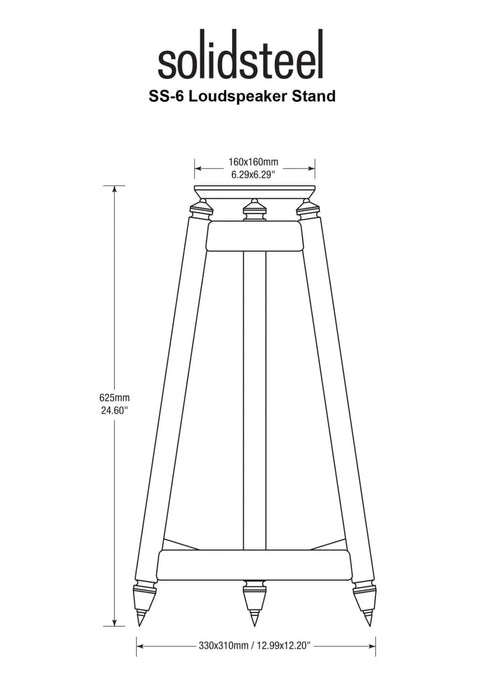 SolidSteel SS6 - Vintage Hi-Fi Speaker Stands - The Audio Co.