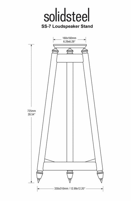 SolidSteel SS7 - Vintage Hi-Fi Speaker Stands - The Audio Co.