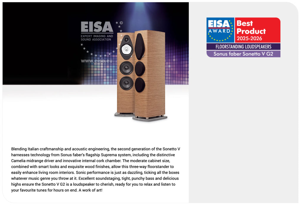 Sonus Faber Sonetto V G2 Floorstanding Speaker (Pair) Home Speaker
