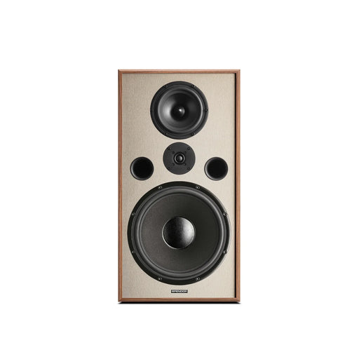 Spendor Classic 100Ti Bookshelf Speakers (Pair) Natural Walnut with Titanium Faceplate Home Speaker
