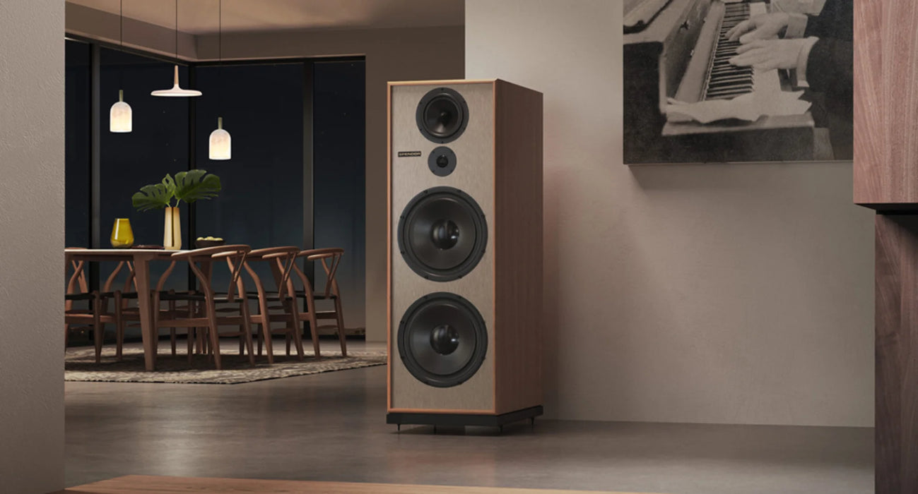 Spendor Classic 200Ti Floorstanding Speakers (Pair) Walnut with Titanium faceplate Home Speaker