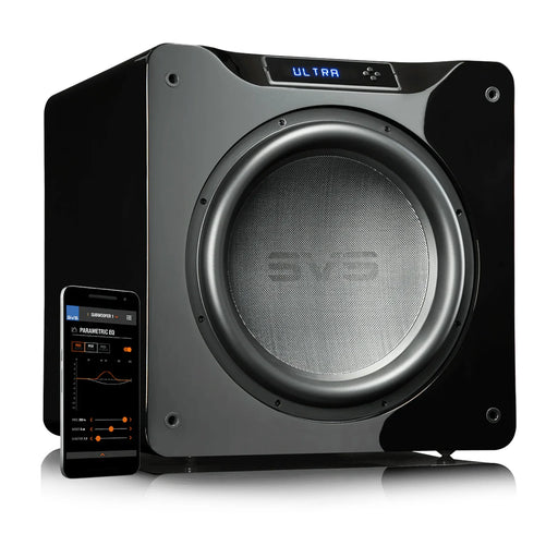 SVS SB 16 Ultra - 16inch Powered Subwoofer - Piano Black Gloss - Home Subwoofer