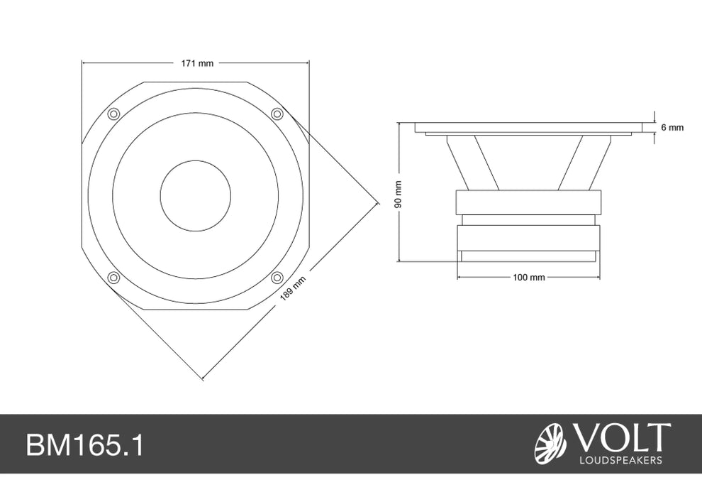 Volt BM165.1 6.5inch MidWoofer - The Audio Co.