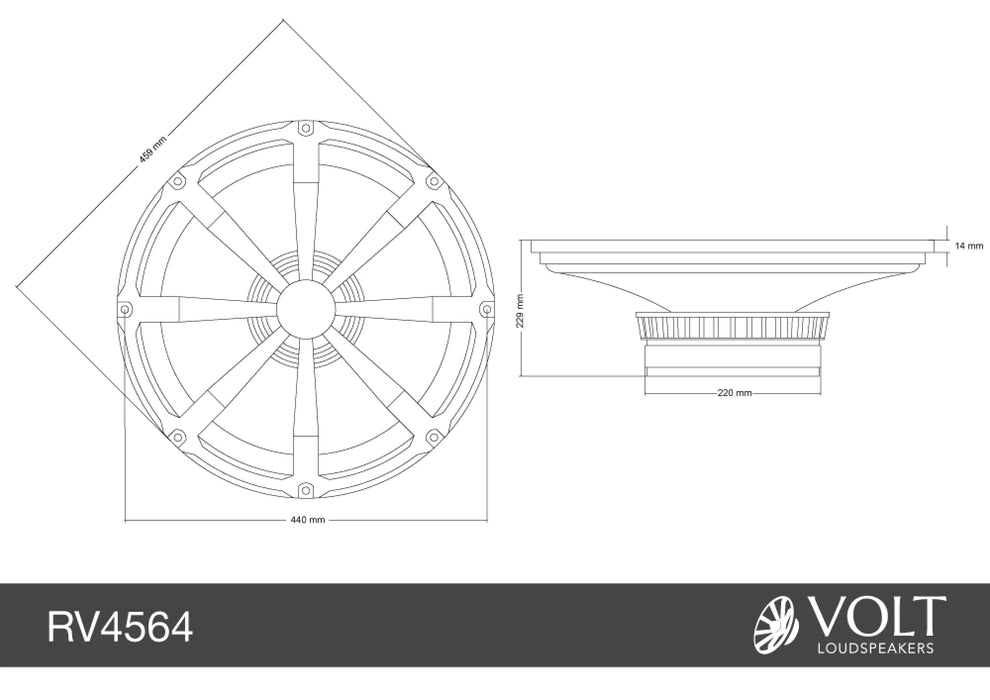 Volt RV4564 18inch Subwoofer - The Audio Co.